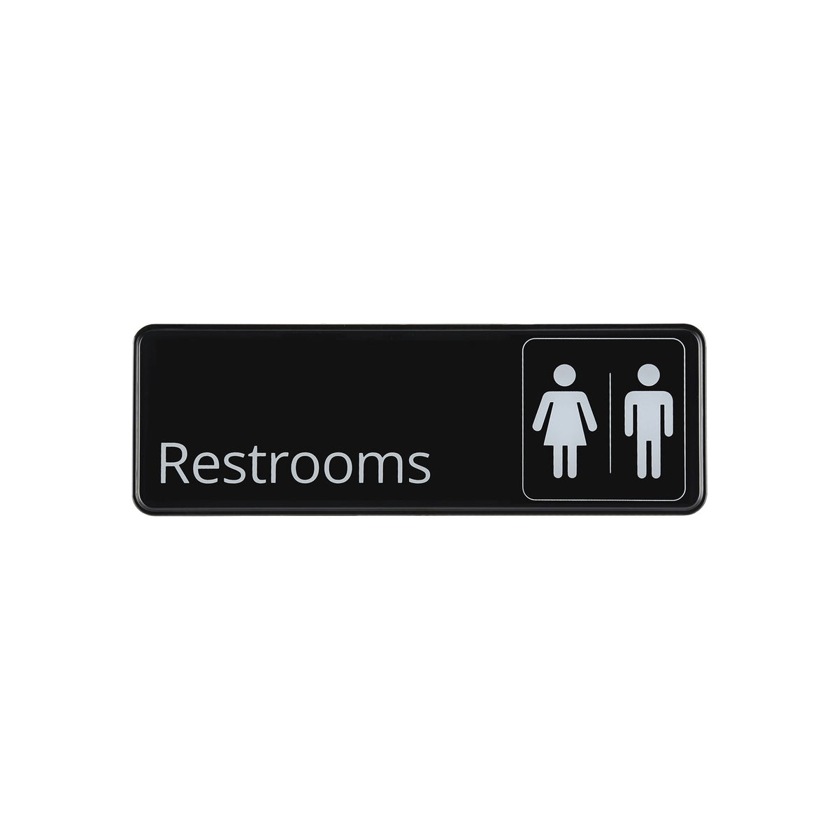 CAC China SCE3-RM24 9" x 3" English Restrooms Sign Product Image