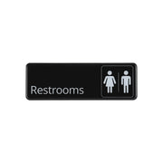 CAC China SCE3-RM24 9" x 3" English Restrooms Sign Product Image
