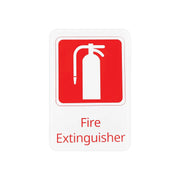 CAC China SCE9-FE03 6" x 9" Fire Extinguisher Sign, White Product Image