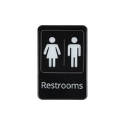 CAC China SCE9-RR07 6" x 9" English Restrooms Sign Product Image