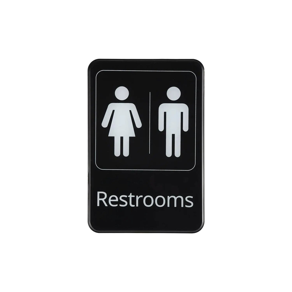 CAC China SCE9-RR07 6" x 9" English Restrooms Sign Product Image