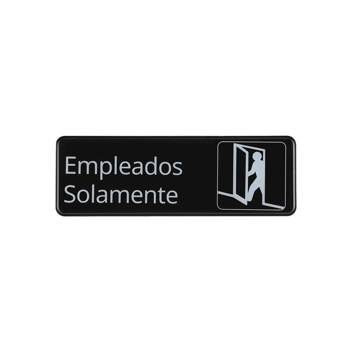 CAC China SCS3-EE01 9" x 3" Spanish Employees Only Sign Product Image