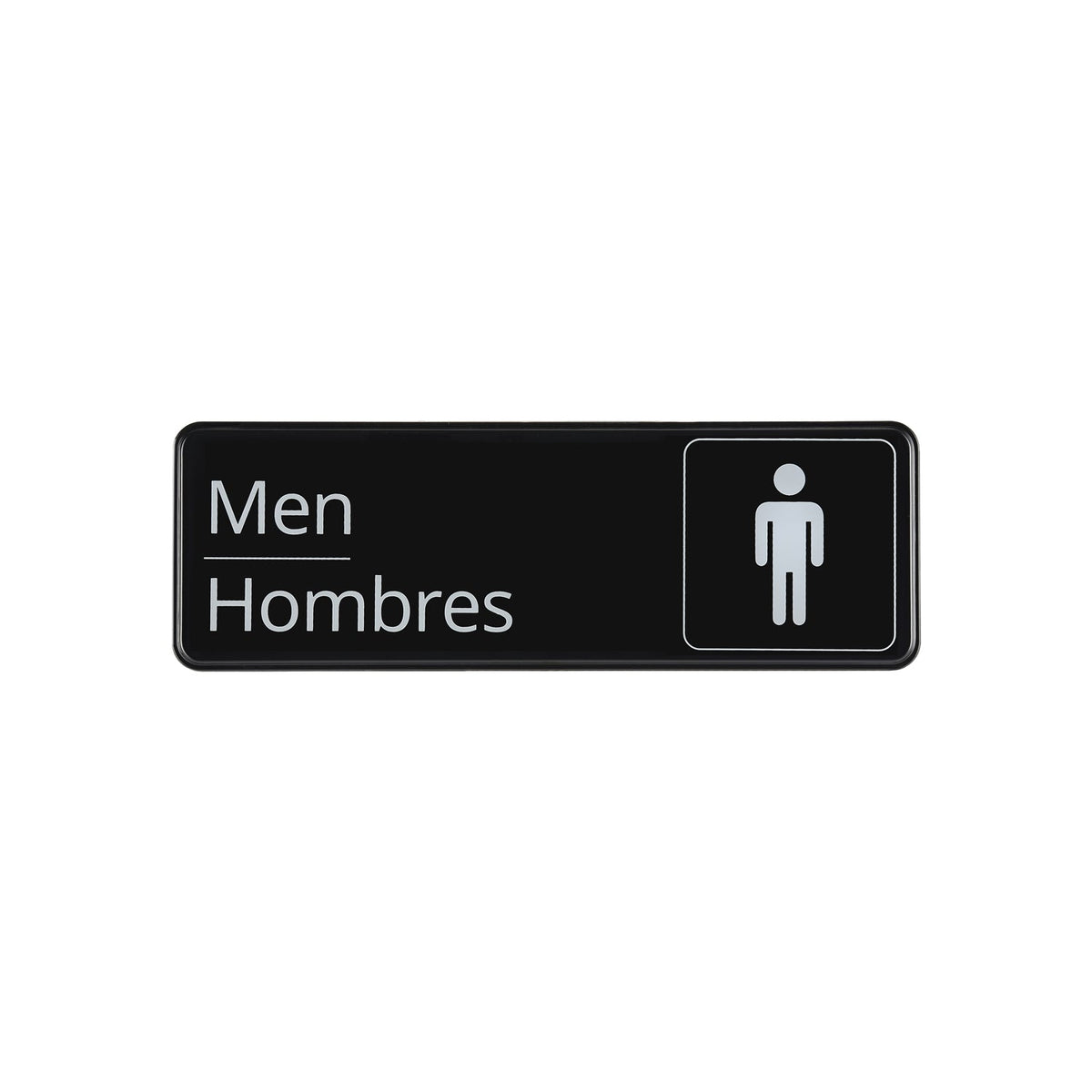CAC China SCS3-MN09 9" x 3" Bilingual Men Restroom Sign Product Image