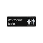 CAC China SCS3-RR07 Sign Compliance EN/Span. Restrooms 9x3"H Case Pack of 12/144 by CAC China (cac-china-scs3-rr07-sign-compliance-en-span-restrooms-9x3h-case-pack-of-12-144)