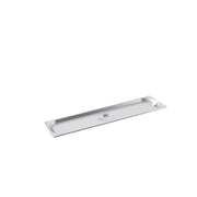CAC China SPCN-HL Cover SS Steam Pan Notched 1/2 Long Case Pack of 12/24 by CAC China (cac-china-spcn-hl-cover-ss-steam-pan-notched-1-2-long-case-pack-of-12-24)