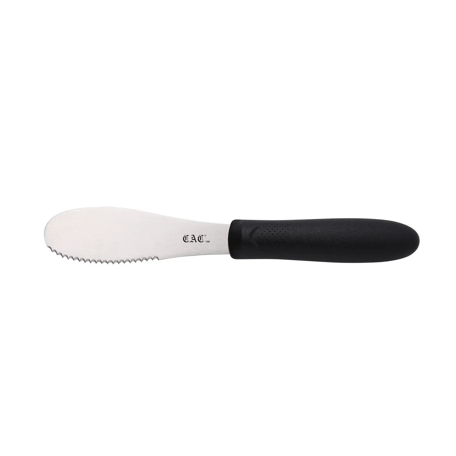 CAC China SPSP-4BK Spreader SS Serrated Plastic Hdl 3-7/8" Black Case Pack of 12/144 by CAC China (cac-china-spsp-4bk-spreader-ss-serrated-plastic-hdl-3-7-8-black-case-pack-of-12-144)