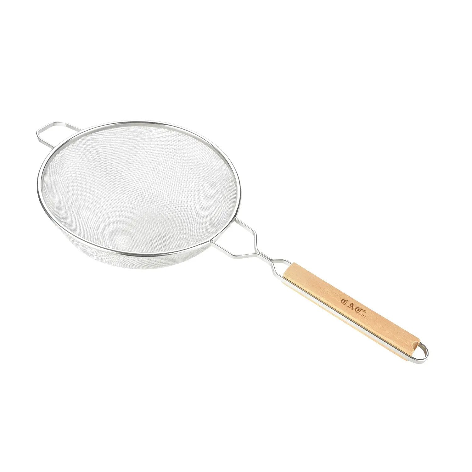 CAC China SSTR-10S Strainer Mesh SS Single W/ Wood Hdl 10-1/4"Dia Case Pack of 12/48 by CAC China (cac-china-sstr-10s-strainer-mesh-ss-single-w-wood-hdl-10-1-4dia-case-pack-of-12-48)