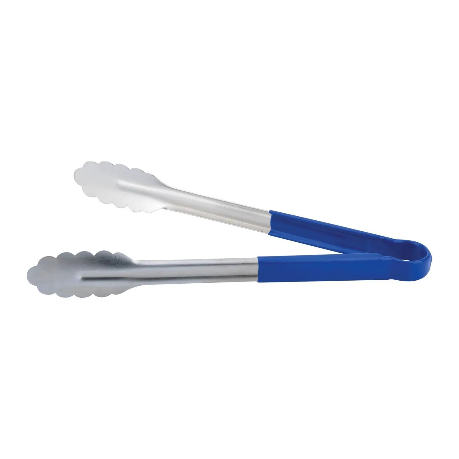 CAC China STCH-12BL Tong SS W/ Blue Hdl 12" Case Pack of 12/72 by CAC China (cac-china-stch-12bl-tong-ss-w-blue-hdl-12-case-pack-of-12-72)