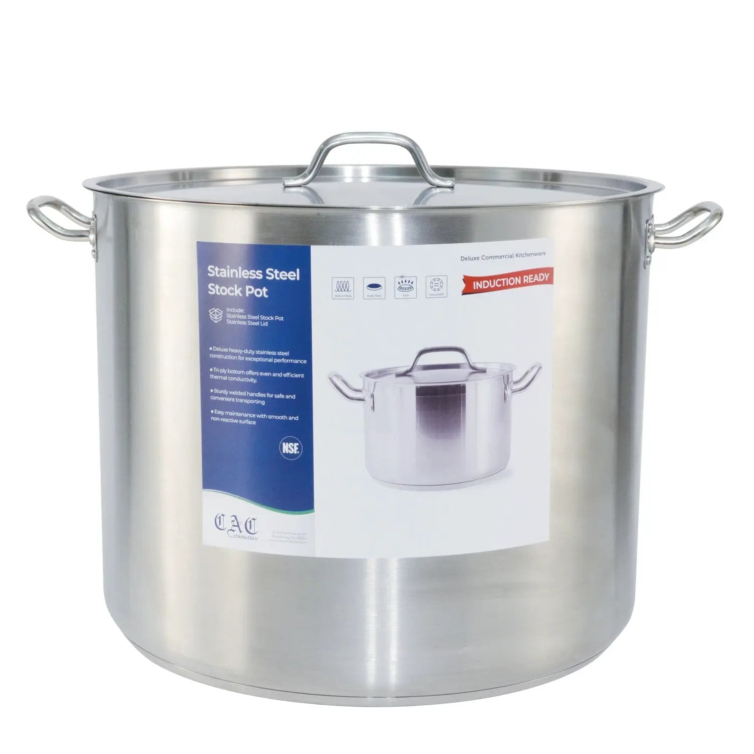 CAC China STKP-83 Stock Pot SS W/ Lid 83QT Product Image