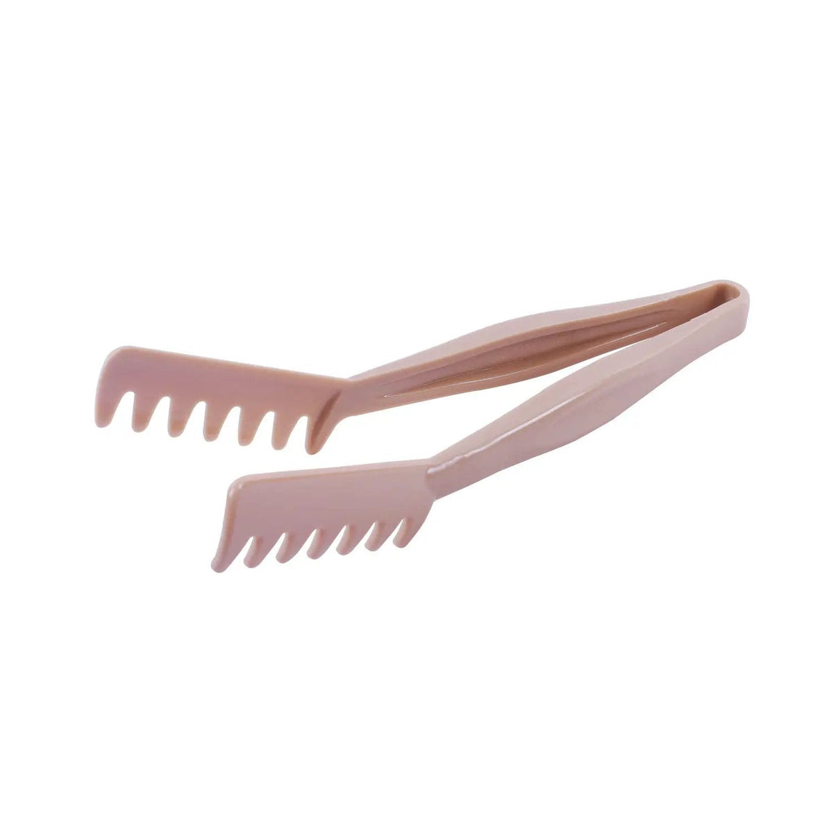 CAC China STKU-11BG 11" Beige Plastic Spaghetti Tongs Product Image