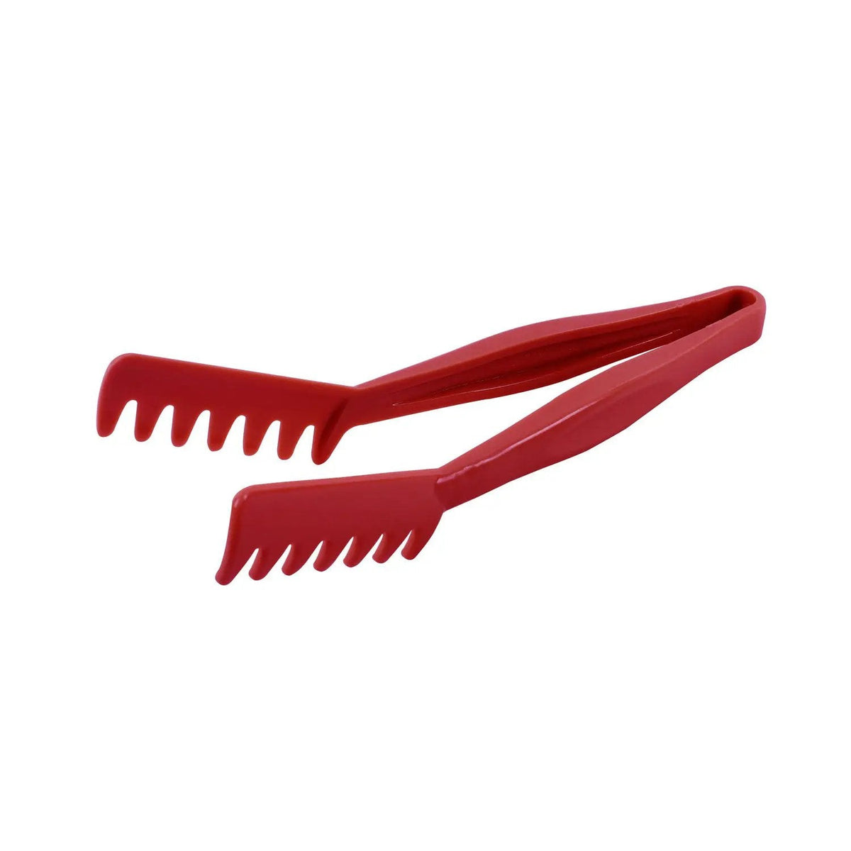CAC China STKU-11R 11" Red Plastic Spaghetti Tongs Product Image