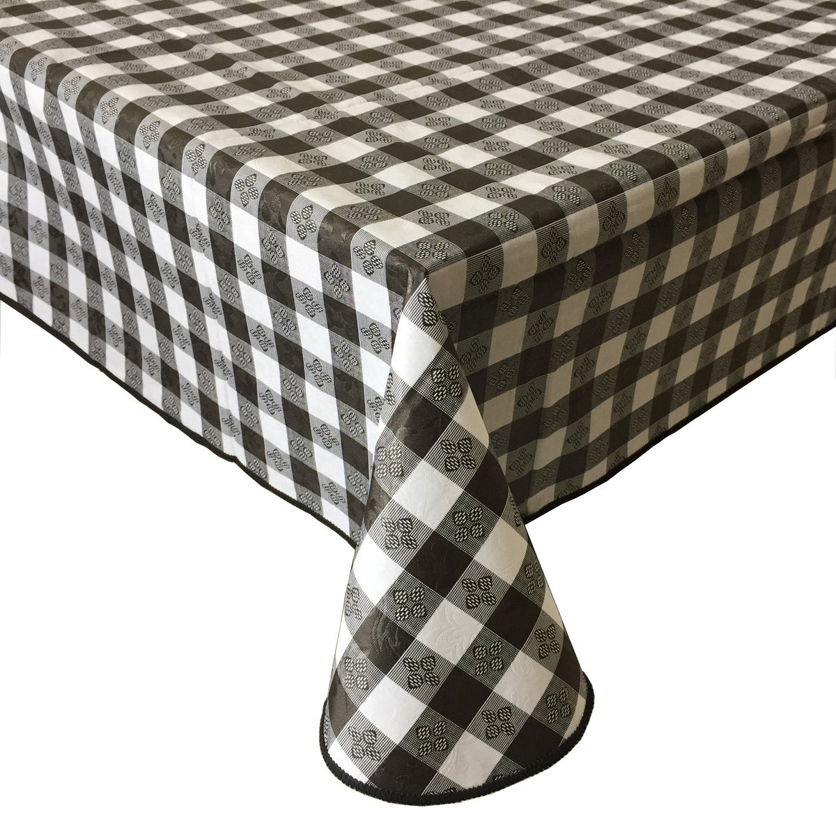 CAC China TCVG-52K Table Cover Vinyl W/ Flannel Black 52x52" Case Pack of 24 by CAC China (cac-china-tcvg-52k-table-cover-vinyl-w-flannel-black-52x52-case-pack-of-24)