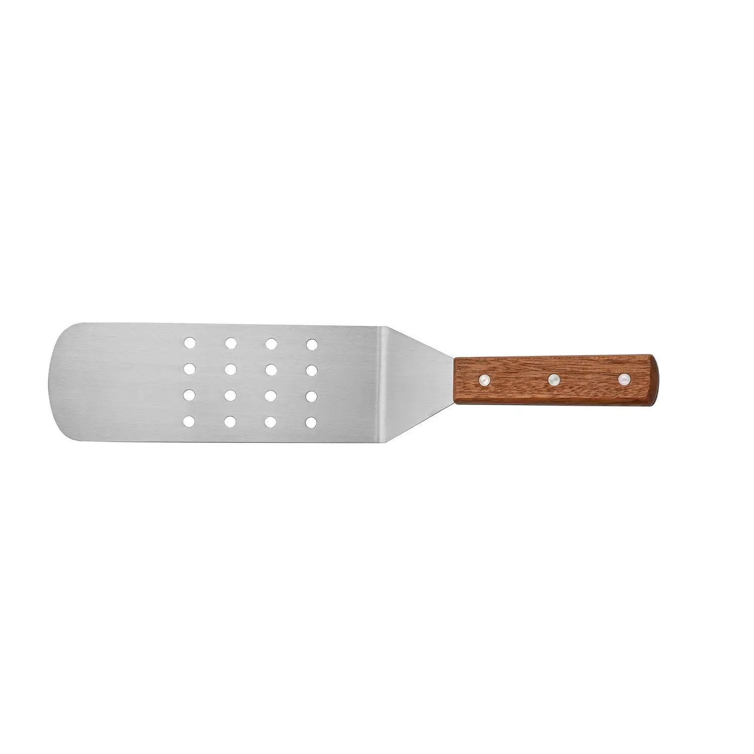 CAC China TNRW-PF83 Turner Perforated SS Wood Hdl 8-1/4" Case Pack of 12/48 by CAC China (cac-china-tnrw-pf83-turner-perforated-ss-wood-hdl-8-1-4-case-pack-of-12-48)