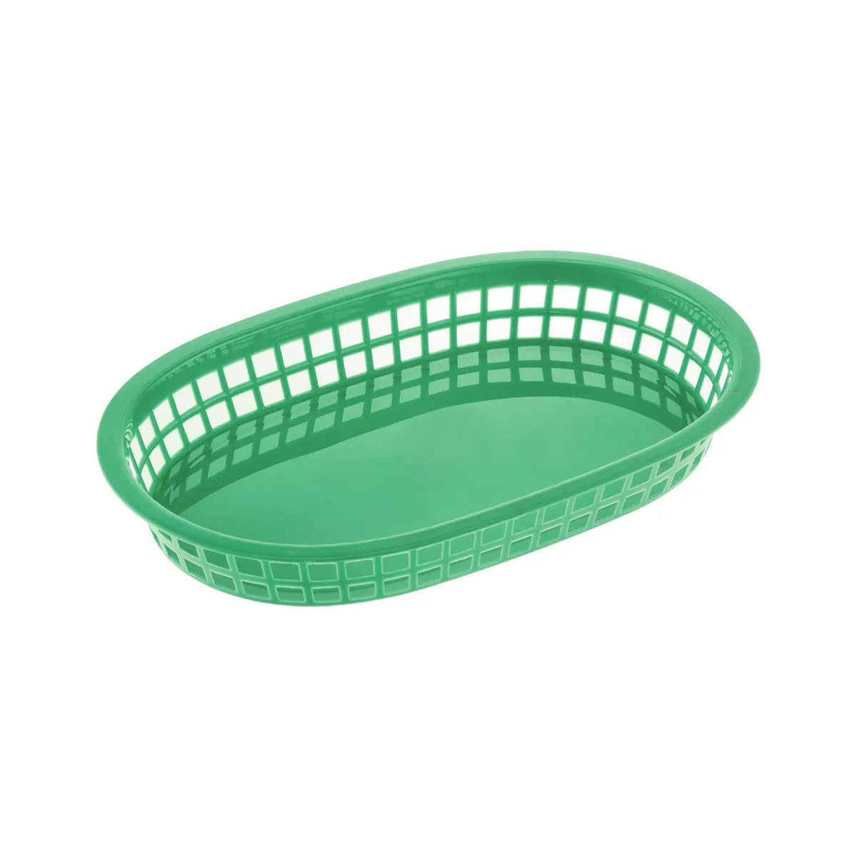 CAC China TTFB-10GN 10-7/8" Green Oblong Fast Food Basket, Dozen Product Image