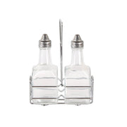 CAC China W2SQ-6S Oil/Vinegar Cruet W/ Rack Set 3-PC 6oz Case Pack of 1/12 by CAC China (cac-china-w2sq-6s-oil-vinegar-cruet-w-rack-set-3-pc-6oz-case-pack-of-1-12)