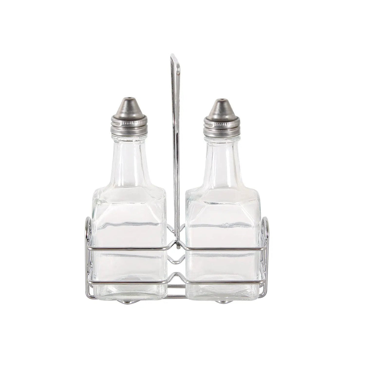 CAC China W2SQ-6S Oil/Vinegar Cruet W/ Rack Set 3-PC 6oz Case Pack of 1/12 by CAC China (cac-china-w2sq-6s-oil-vinegar-cruet-w-rack-set-3-pc-6oz-case-pack-of-1-12)