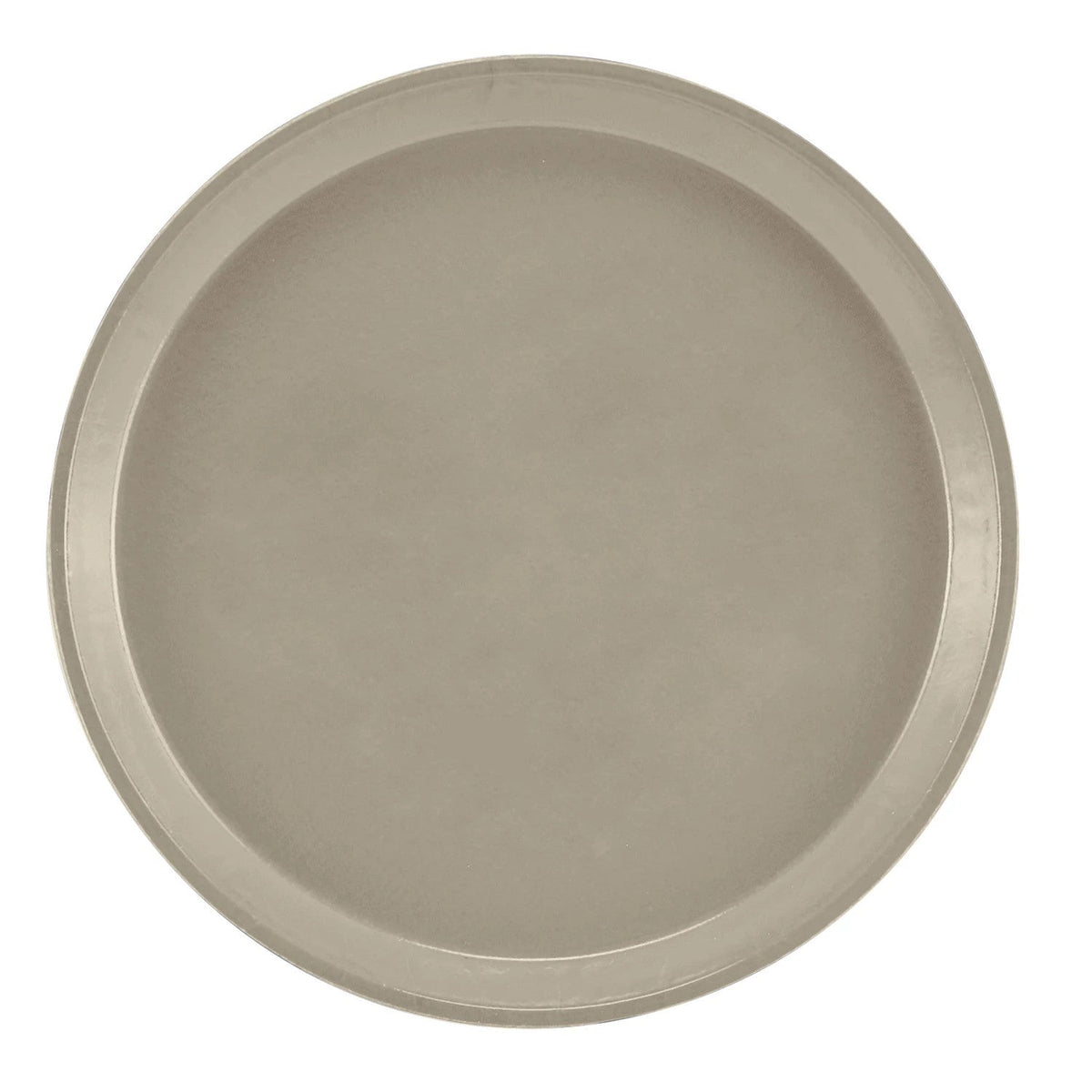 Cambro 1000104 Round Camtray Fiberglass Serving Tray, 10" Dia. - Desert Tan