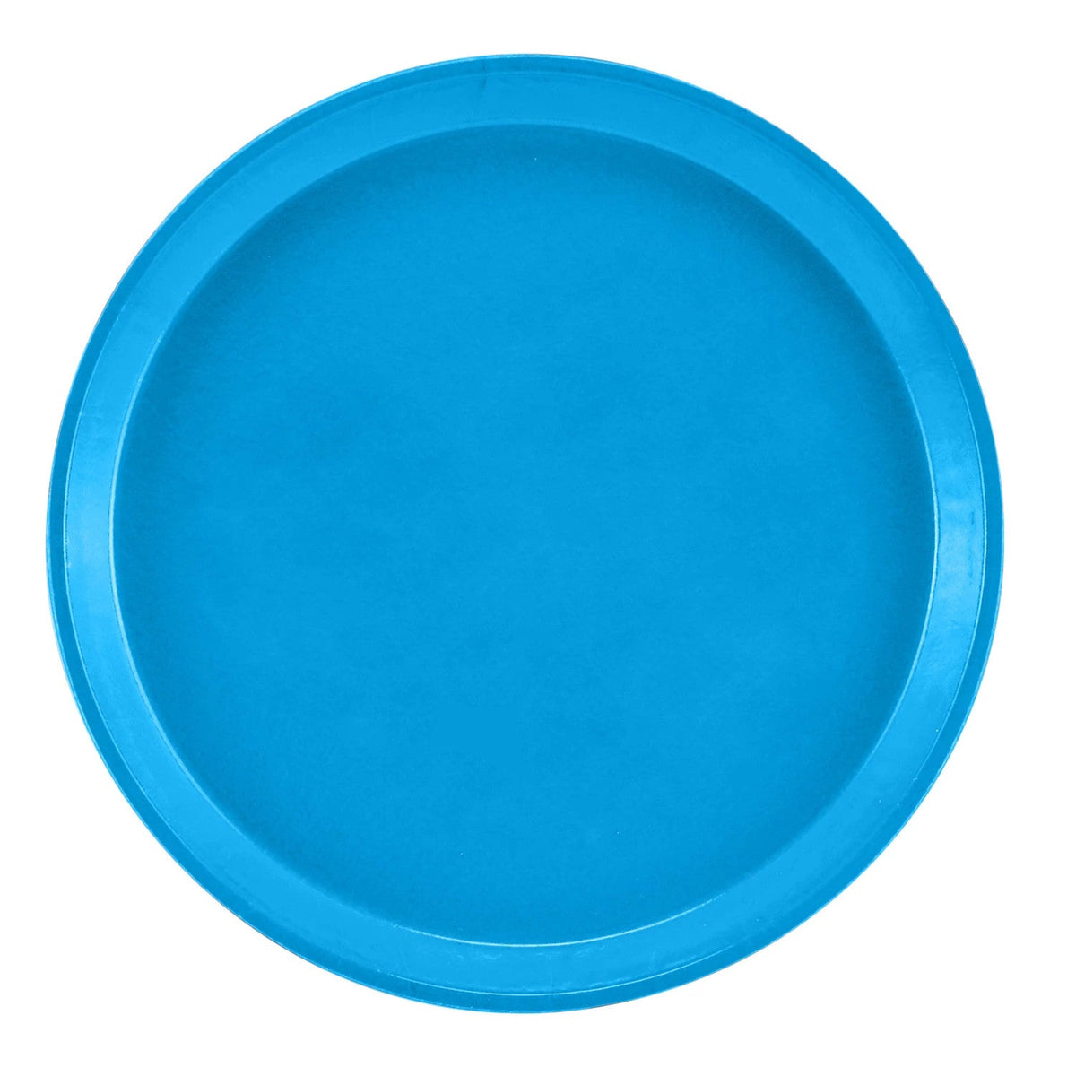 Cambro 1000105 Round Camtray Fiberglass Serving Tray, 10" Dia. - Horizon Blue