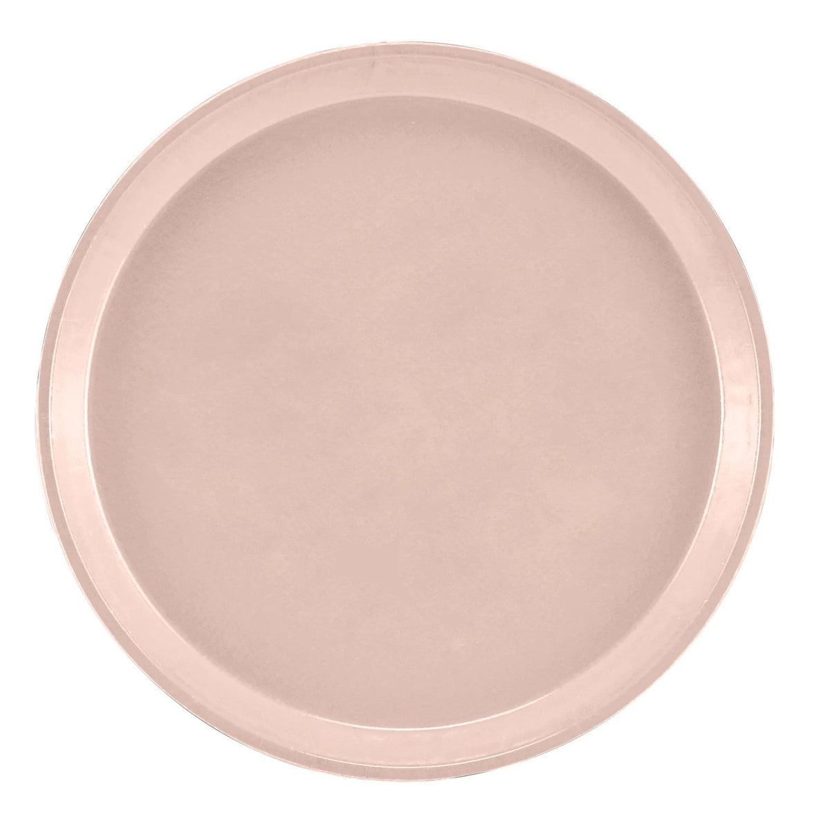 Cambro 1000106 Round Camtray Fiberglass Serving Tray, 10" Dia. - Light Peach