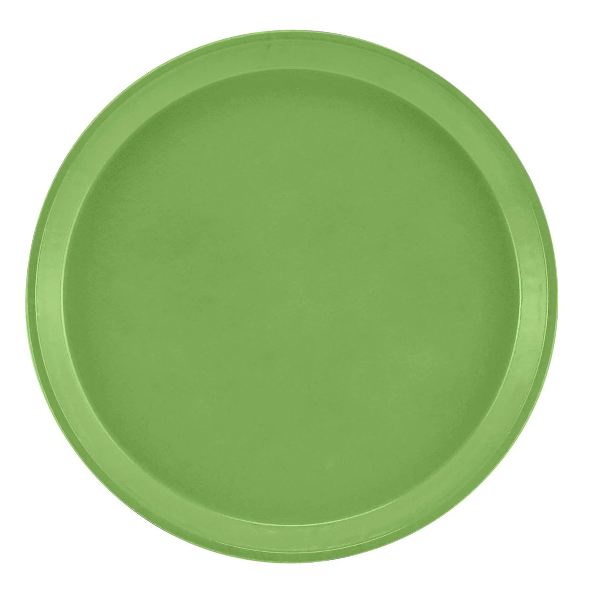 Cambro 1000113 Round Camtray Fiberglass Serving Tray, 10" Dia. - Lime-ade