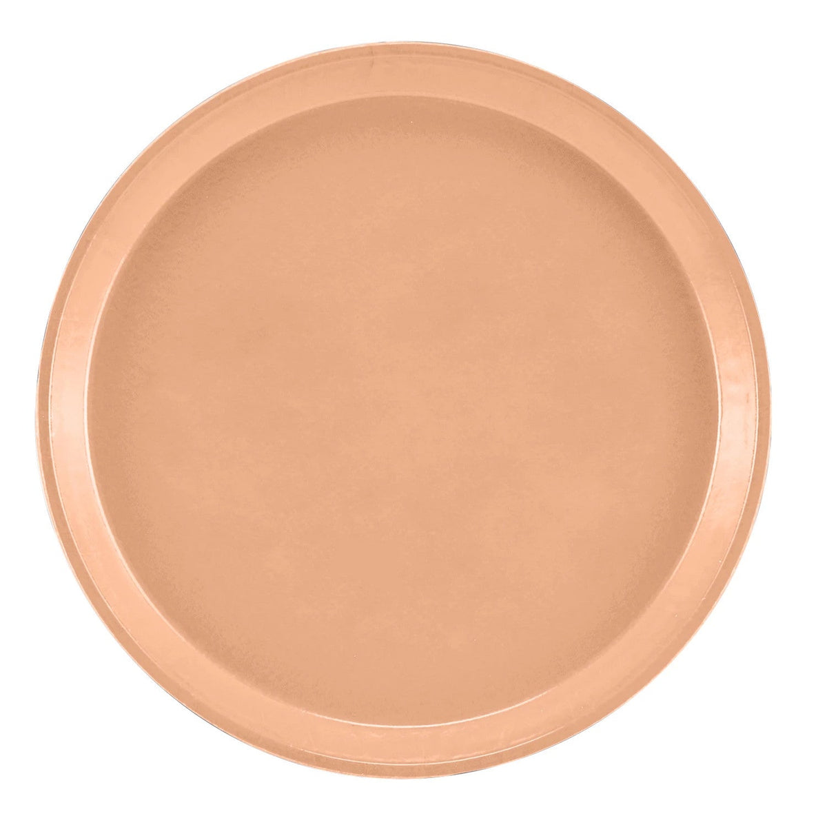 Cambro 1000117 Round Camtray Fiberglass Serving Tray, 10" Dia. - Dark Peach