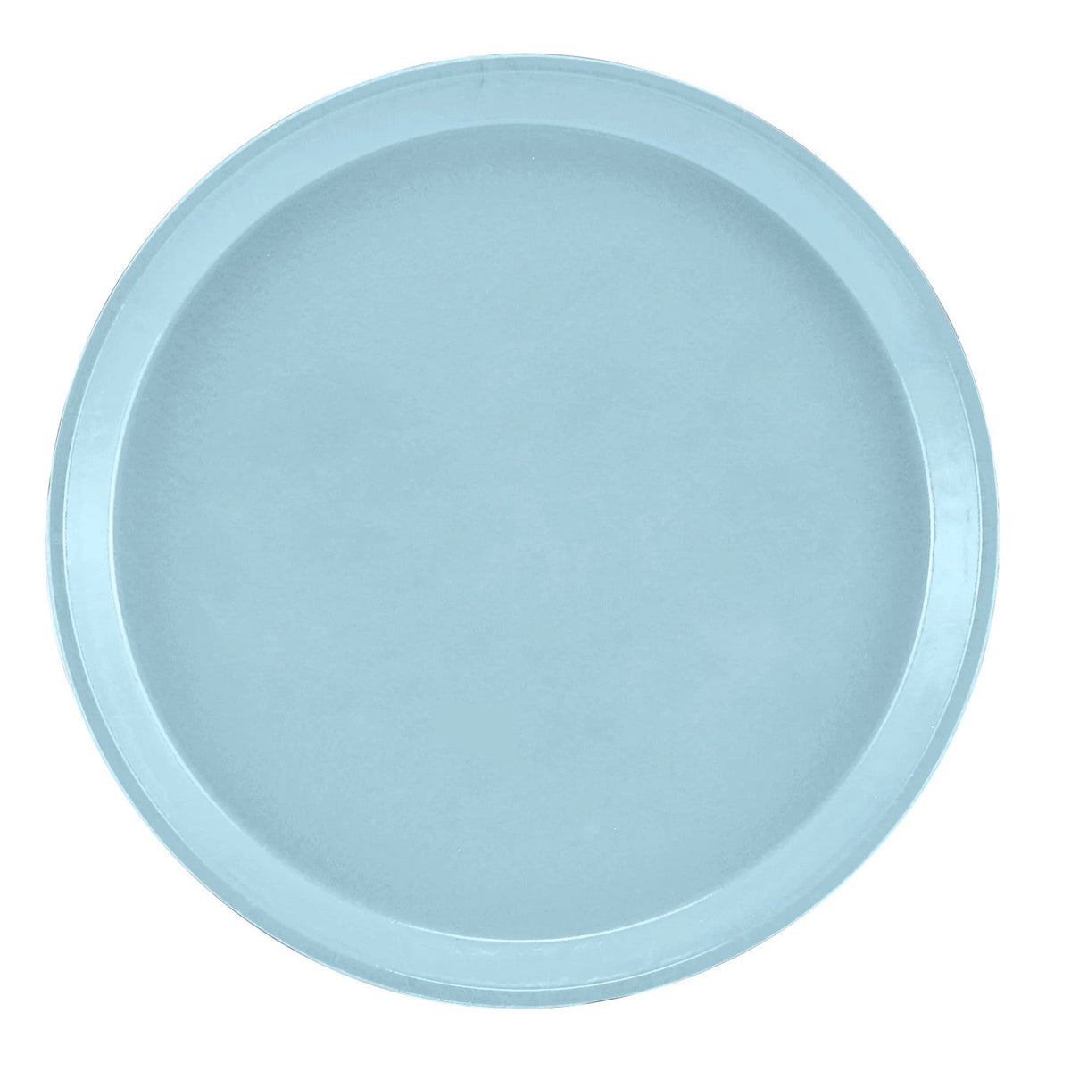 Cambro 1000177 Round Camtray Fiberglass Serving Tray, 10" Dia. - Sky Blue
