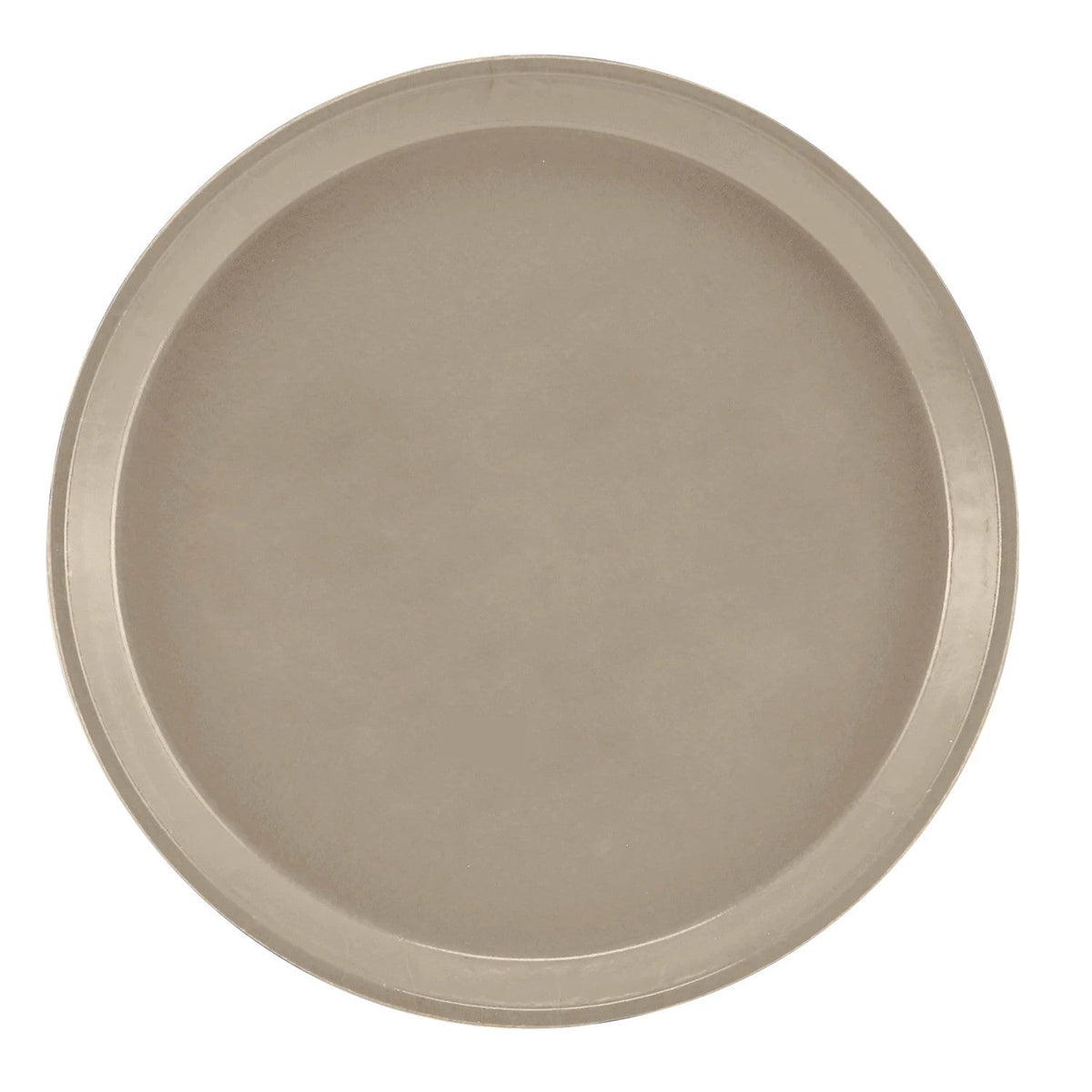 Cambro 1000199 Round Camtray Fiberglass Serving Tray, 10" Dia. - Taupe