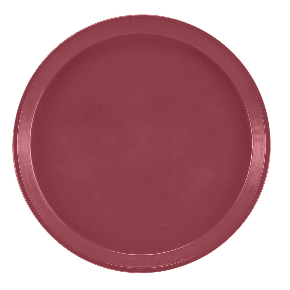 Cambro 1000410 Round Camtray Fiberglass Serving Tray, 10" Dia. - Raspberry Cream