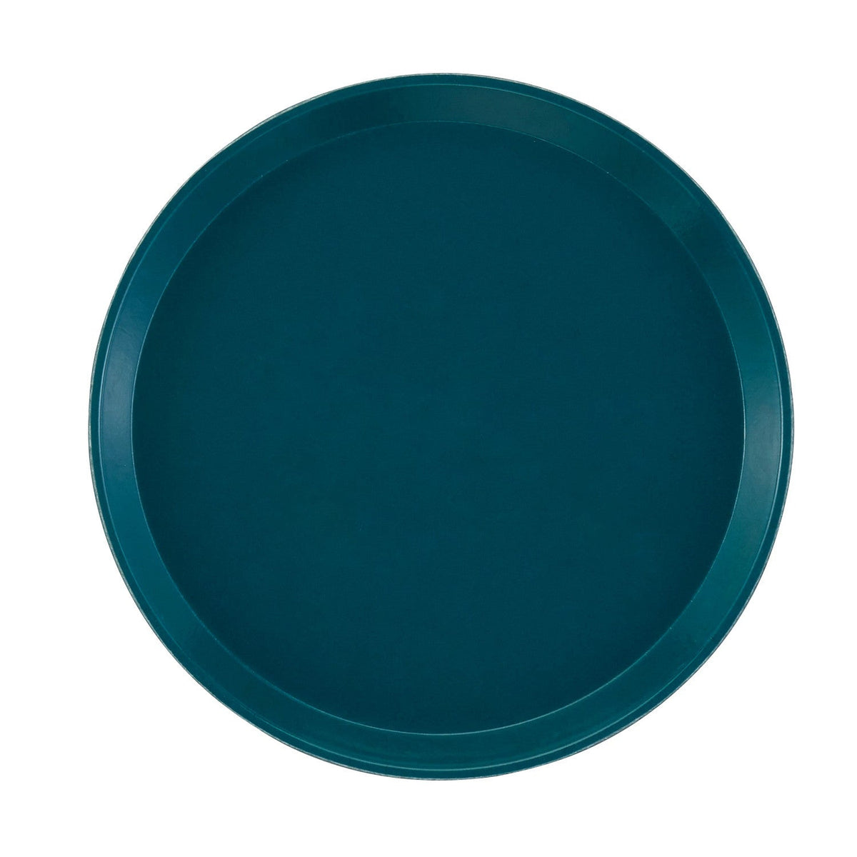 Cambro 1000414 Round Camtray Fiberglass Serving Tray, 10" Dia. - Teal