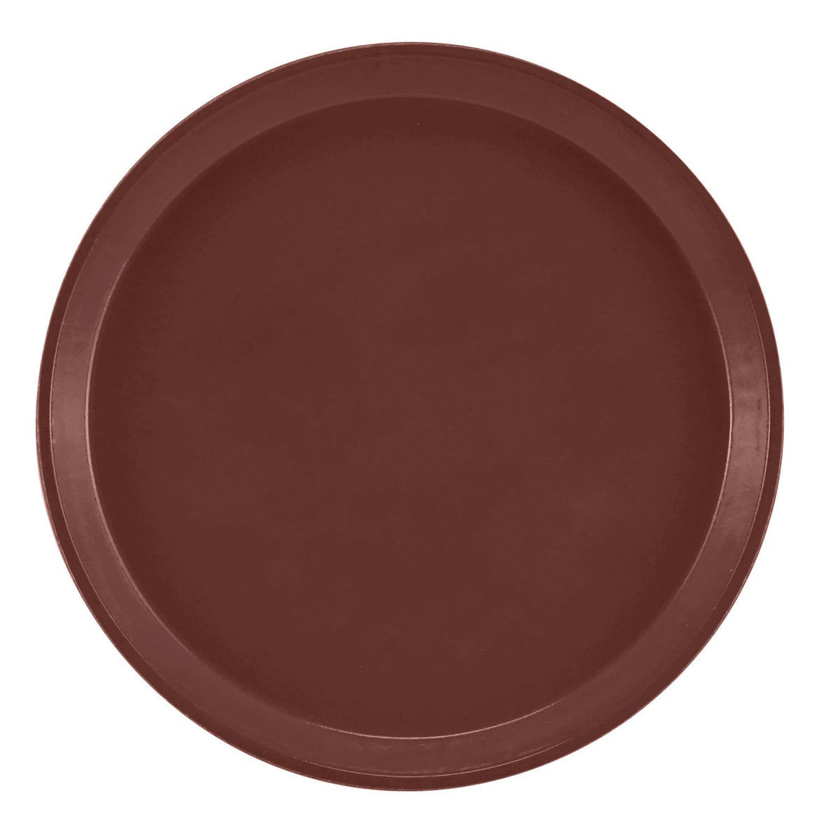 Cambro 1000501 Round Camtray Fiberglass Serving Tray, 10" Dia. - Real Rust