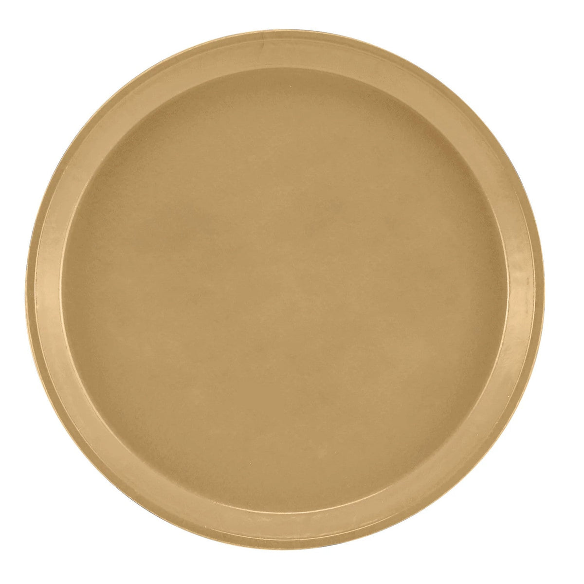 Cambro 1000514 Round Camtray Fiberglass Serving Tray, 10" Dia. - Earthen Gold