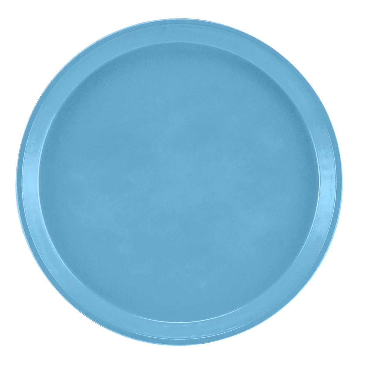 Cambro 1000518 Round Camtray Fiberglass Serving Tray, 10" Dia. - Robin Egg Blue