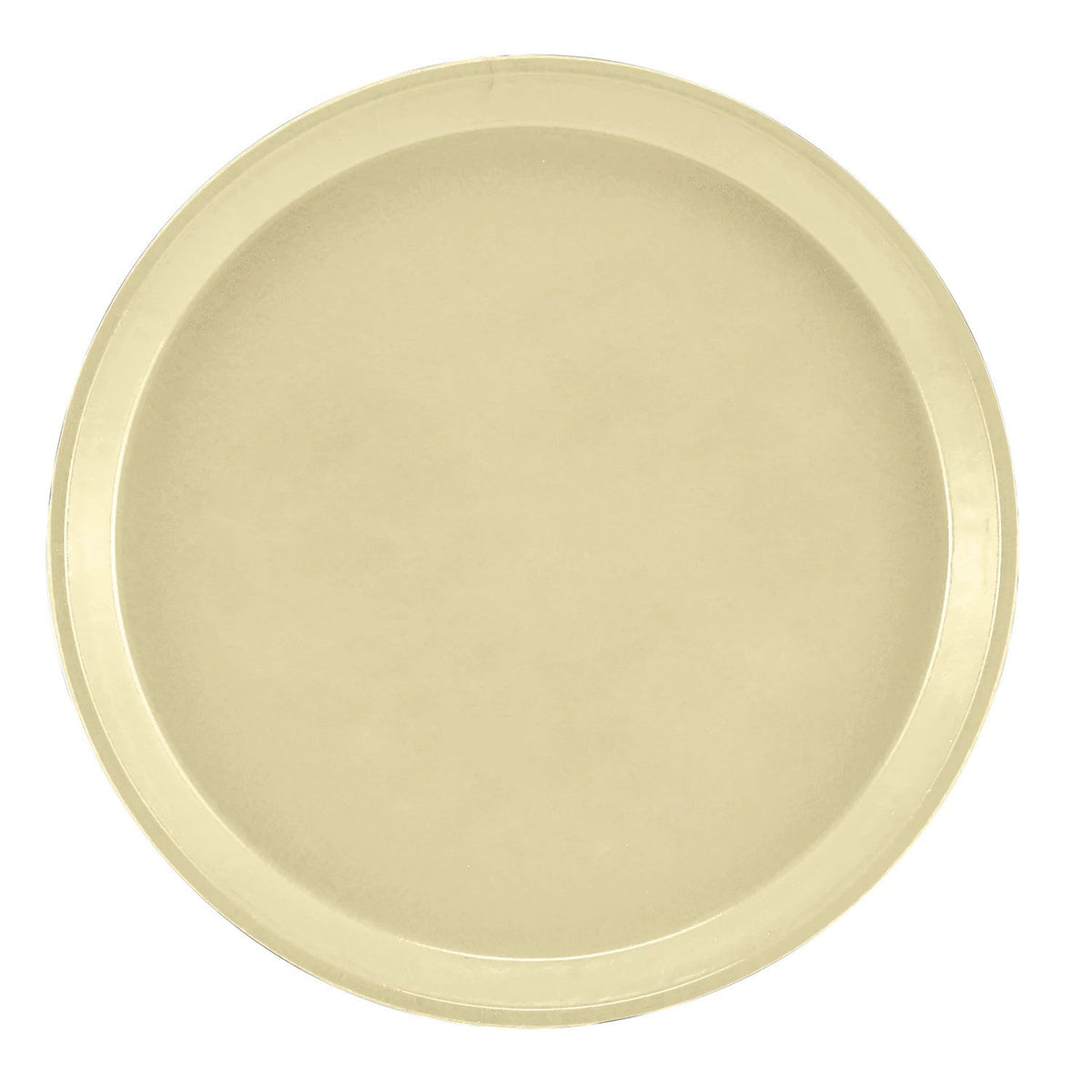 Cambro 1000536 Round Camtray Fiberglass Serving Tray, 10" Dia. - Lemon Chiffon