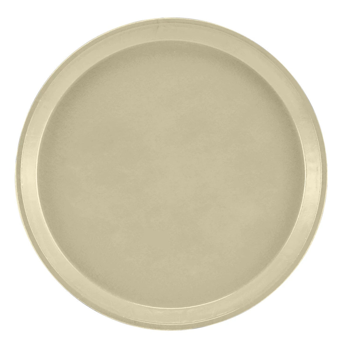 Cambro 1000537 Round Camtray Fiberglass Serving Tray, 10" Dia. - Cameo Yellow