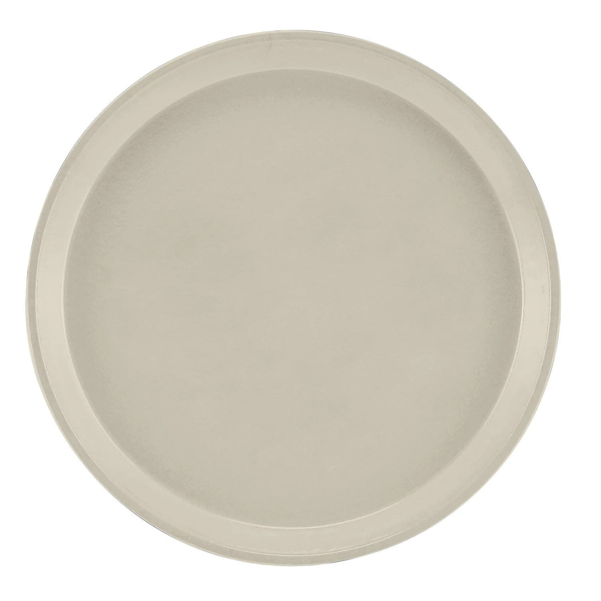 Cambro 1000538 Round Camtray Fiberglass Serving Tray, 10" Dia. - Cottage White