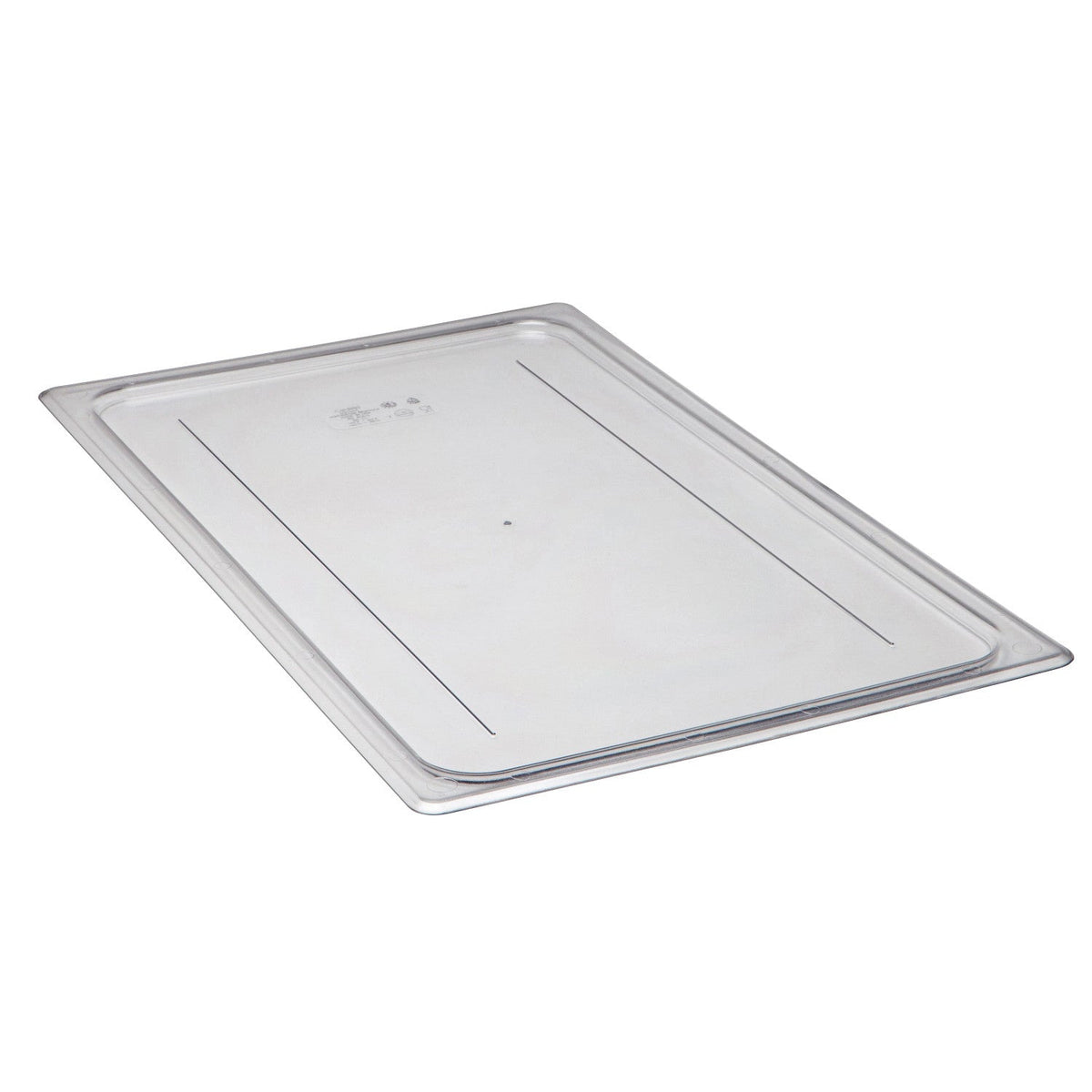 Cambro 10CWC135 Camwear Full Size Food Pan Flat Cover, 20 7/8" x 12 3/4" - Clear