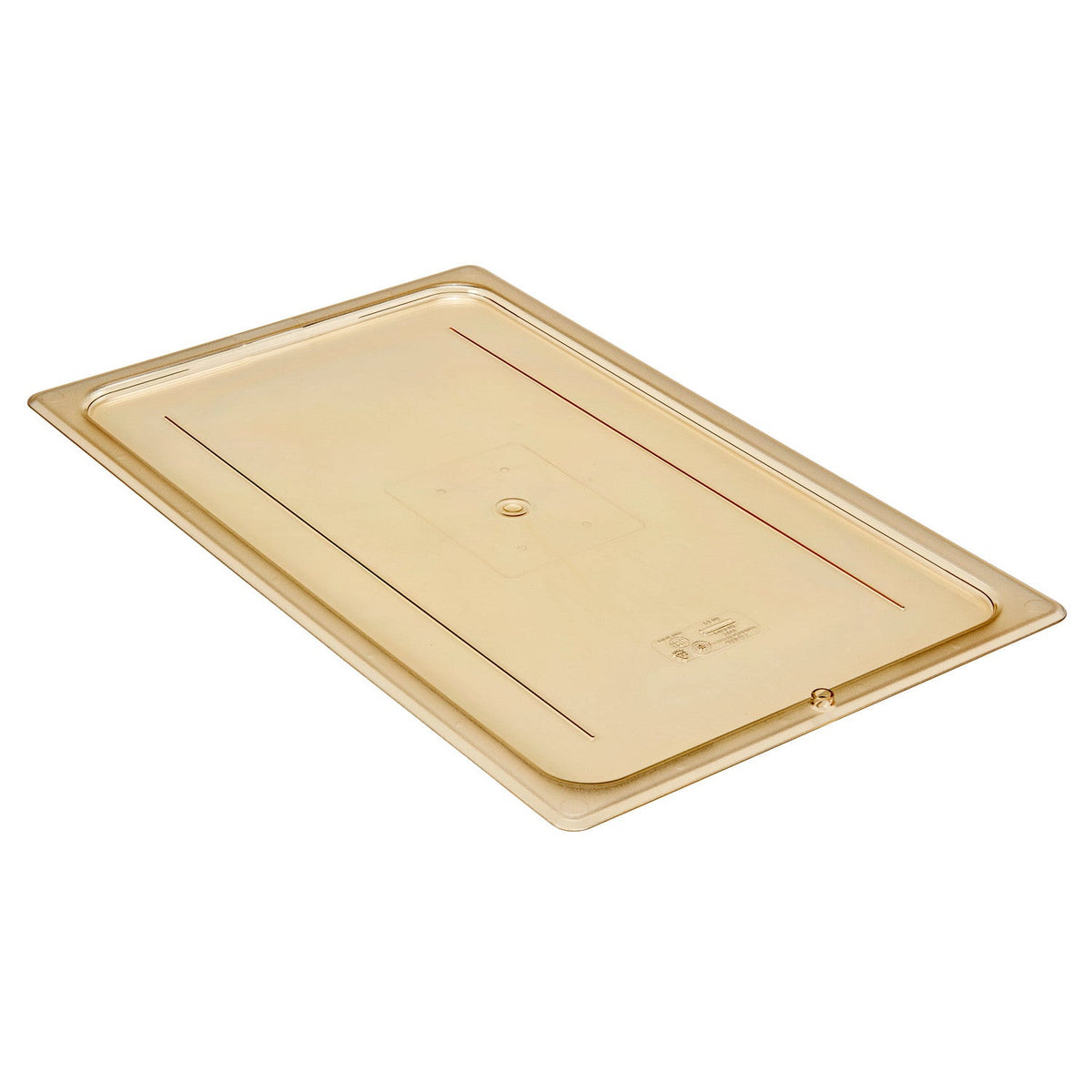Cambro 10HPC150 H-Pan High Heat Flat Cover, Full Size Food Pan Lid - Amber