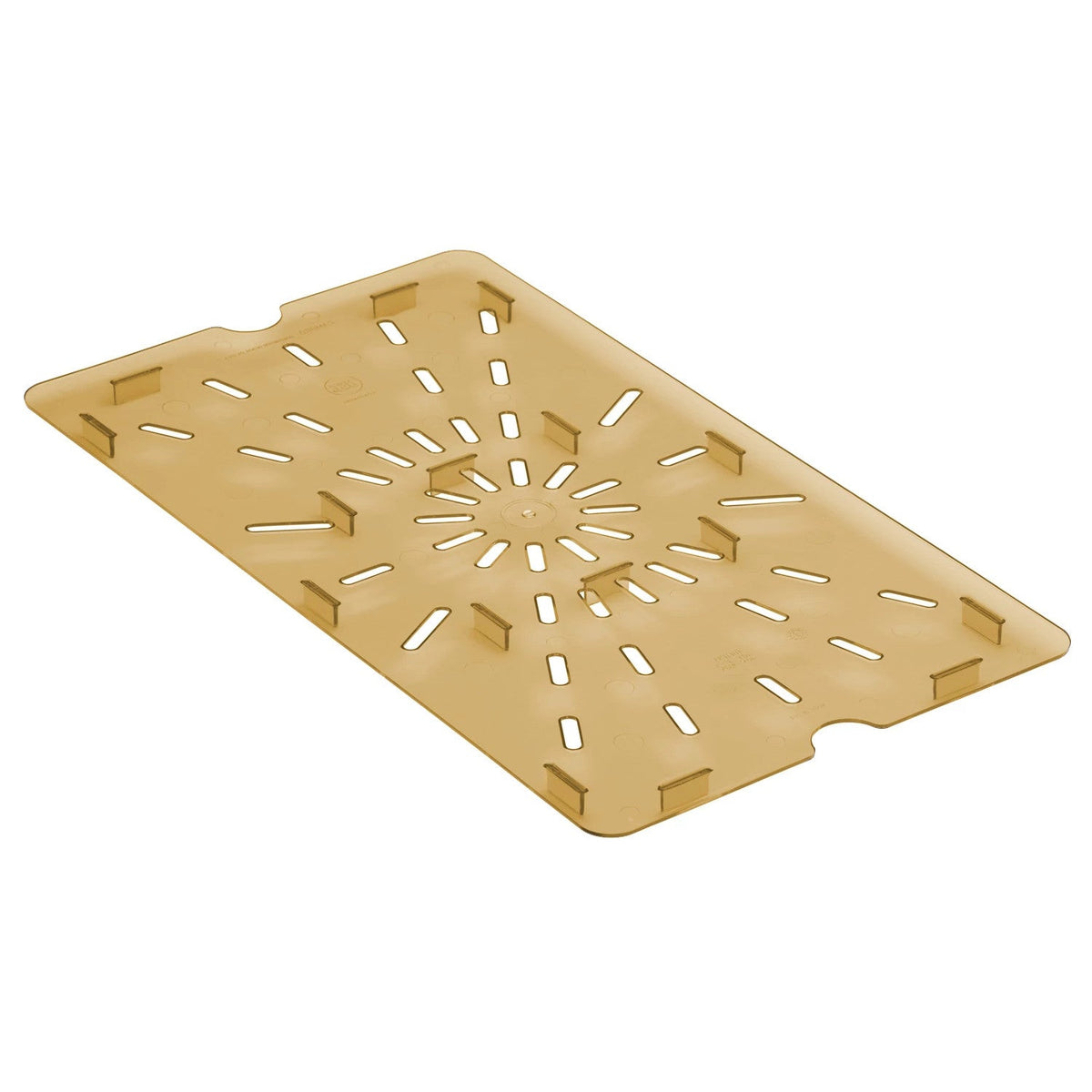 Cambro 10HPD150 H-Pan High Heat Drain Shelf, Full Size Food Pan Insert - Amber