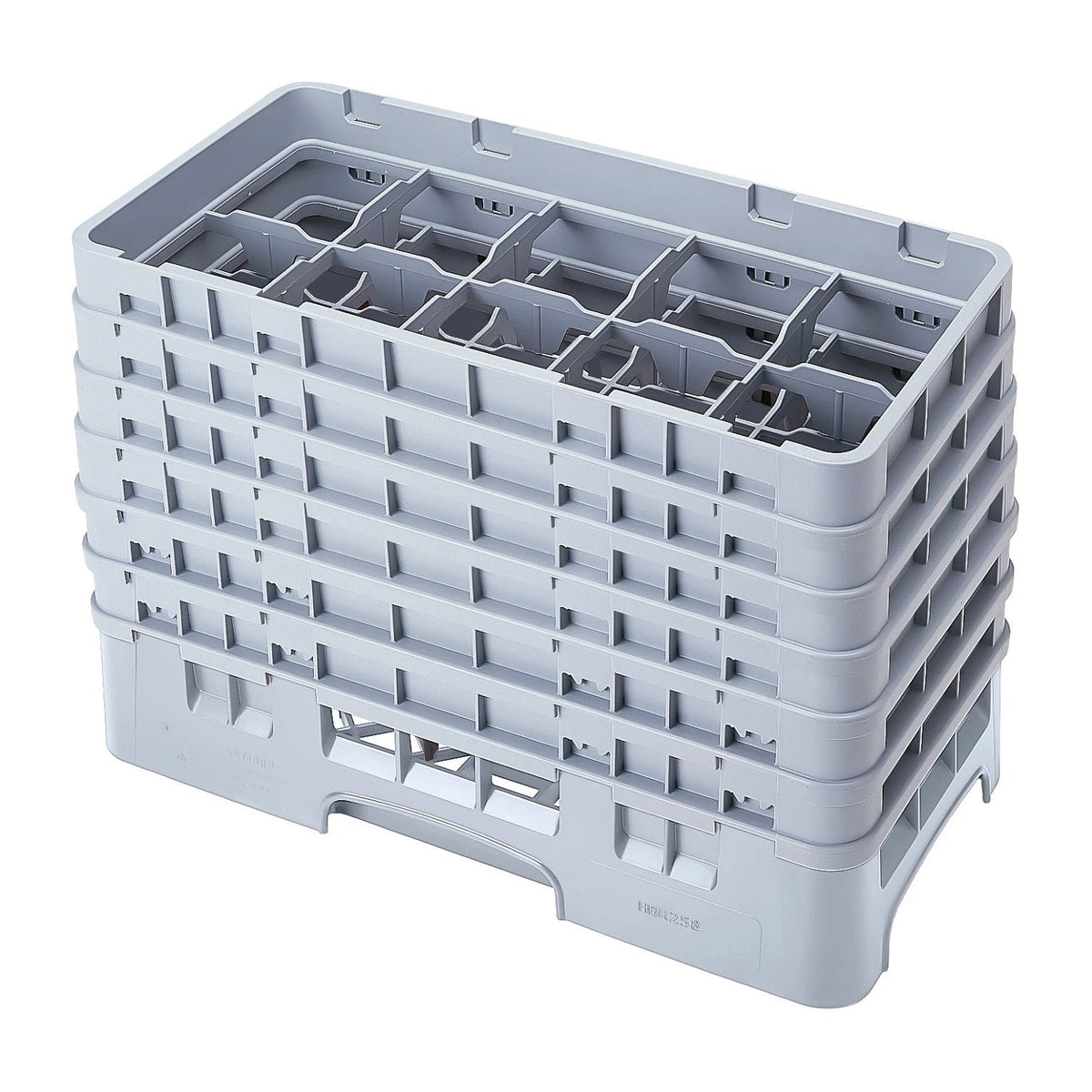 Cambro 10HS1114151 Camrack Half Size Glass Rack, 11 3/4" Max Glass Height - Soft Gray