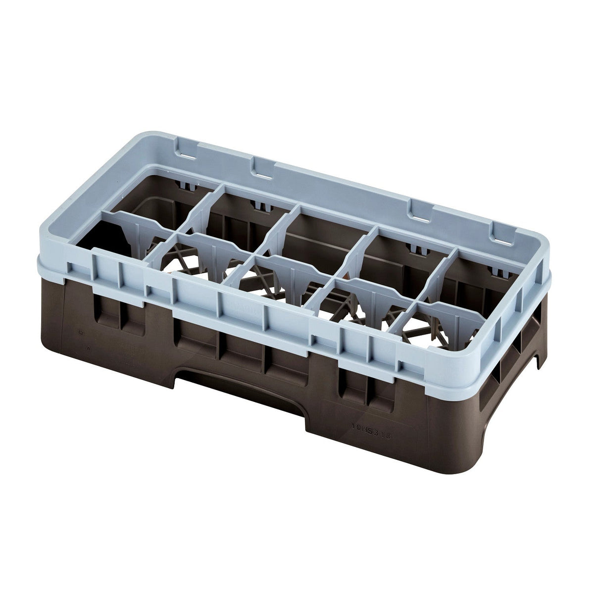 Cambro 10HS318167 Camrack Half Size Glass Rack, 3 5/8" Max Glass Height - Brown