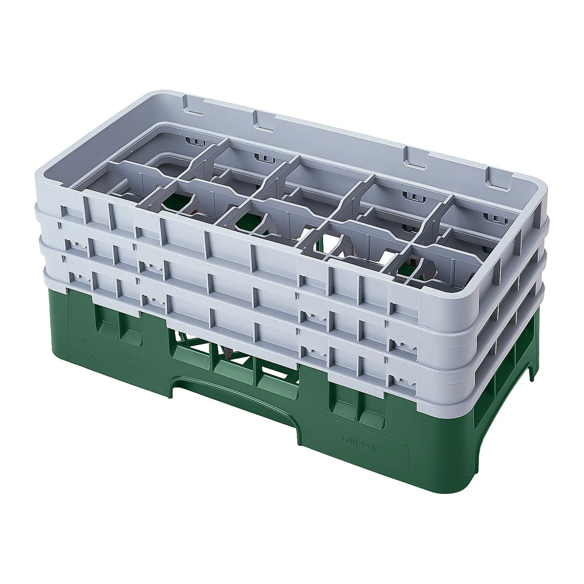 Cambro 10HS638119 Camrack Half Size Glass Rack, 6 7/8" Max Glass Height - Sherwood Green