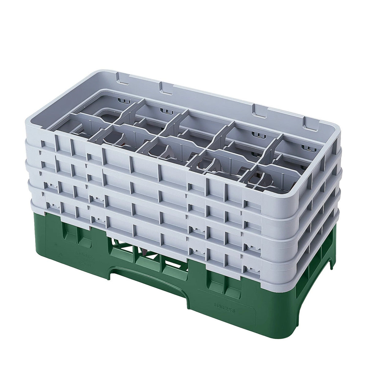 Cambro 10HS800119 Camrack Half Size Glass Rack, 8 1/2" Max Glass Height - Sherwood Green