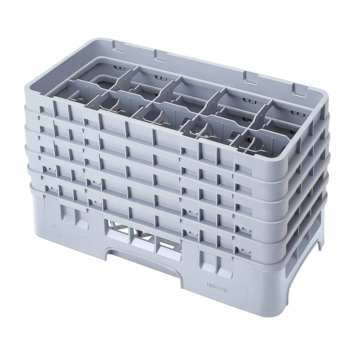 Cambro 10HS958151 Camrack Half Size Glass Rack, 10 1/8" Max Glass Height - Soft Gray