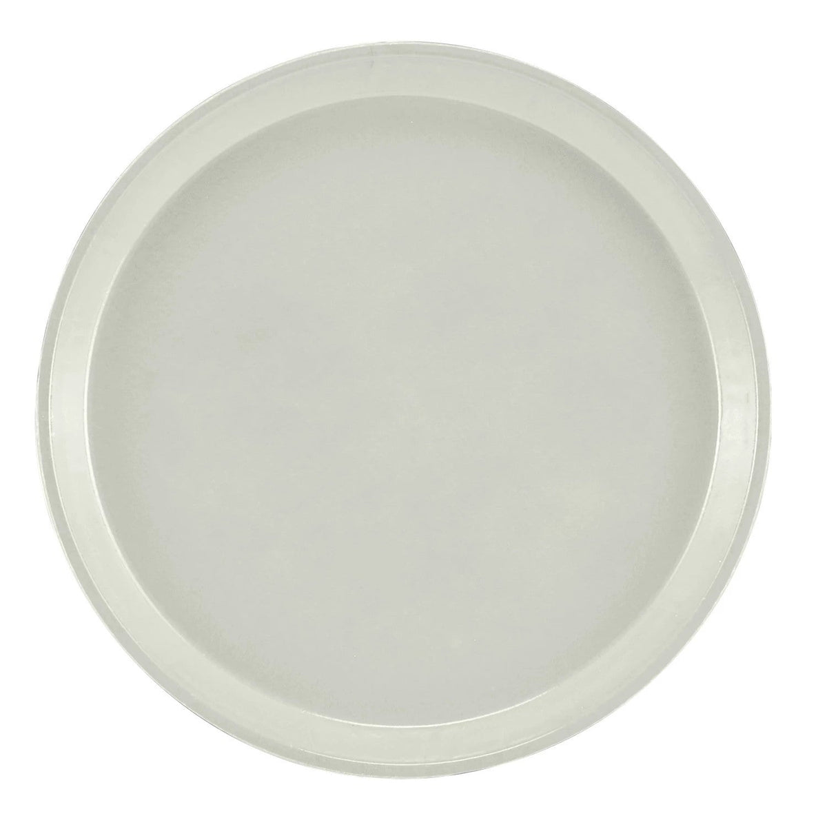 Cambro 1100101 Round Camtray Fiberglass Serving Tray, 11" Dia. - Antique Parchment