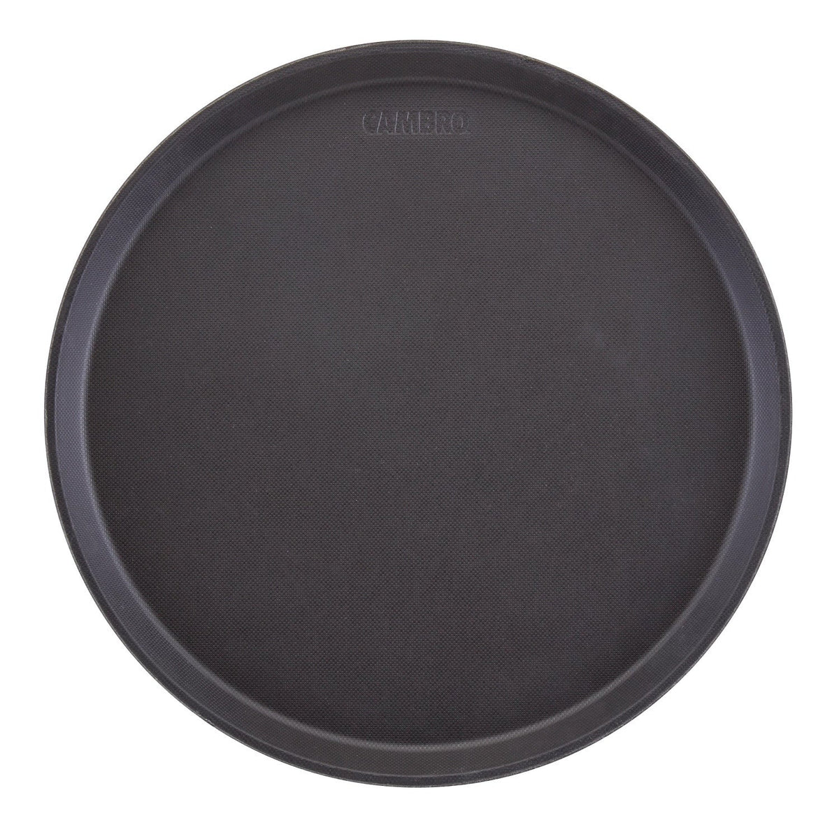 Cambro 1100CT110 Camtread Non-Skid Serving Tray, Round, 11" Diameter - Black