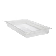 Cambro 12PP190 Translucent Full Size Food Pan, 2 1/2" Deep, 7.5 qt. - Translucent
