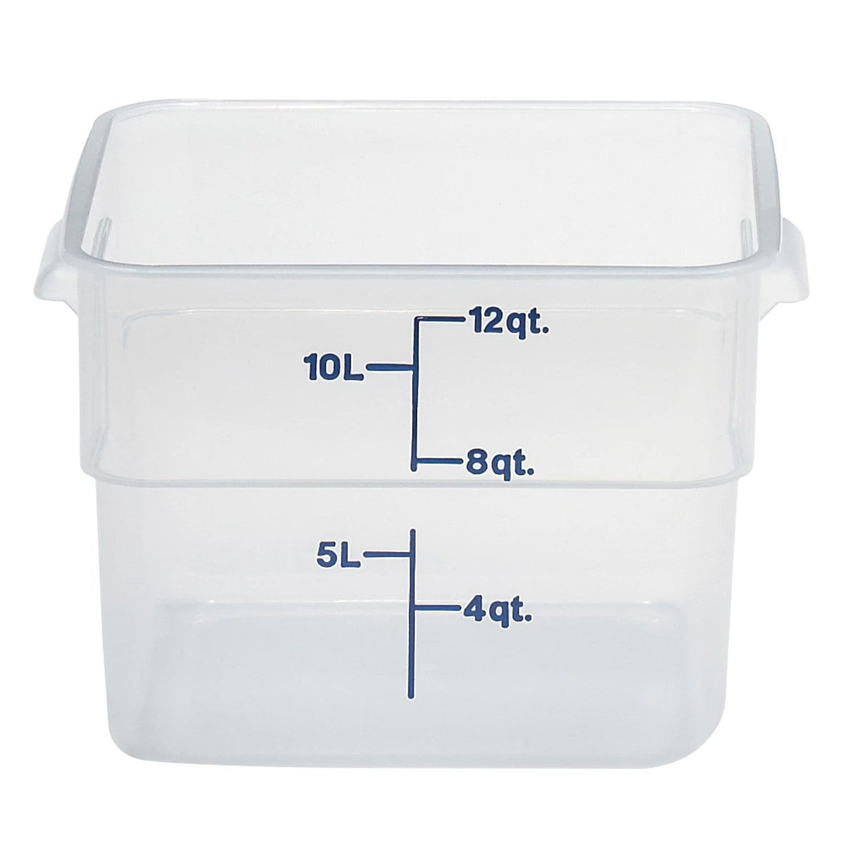 Cambro 12SFSPP190 CamSquares Classic Translucent Food Storage Container, 12 qt. - Translucent