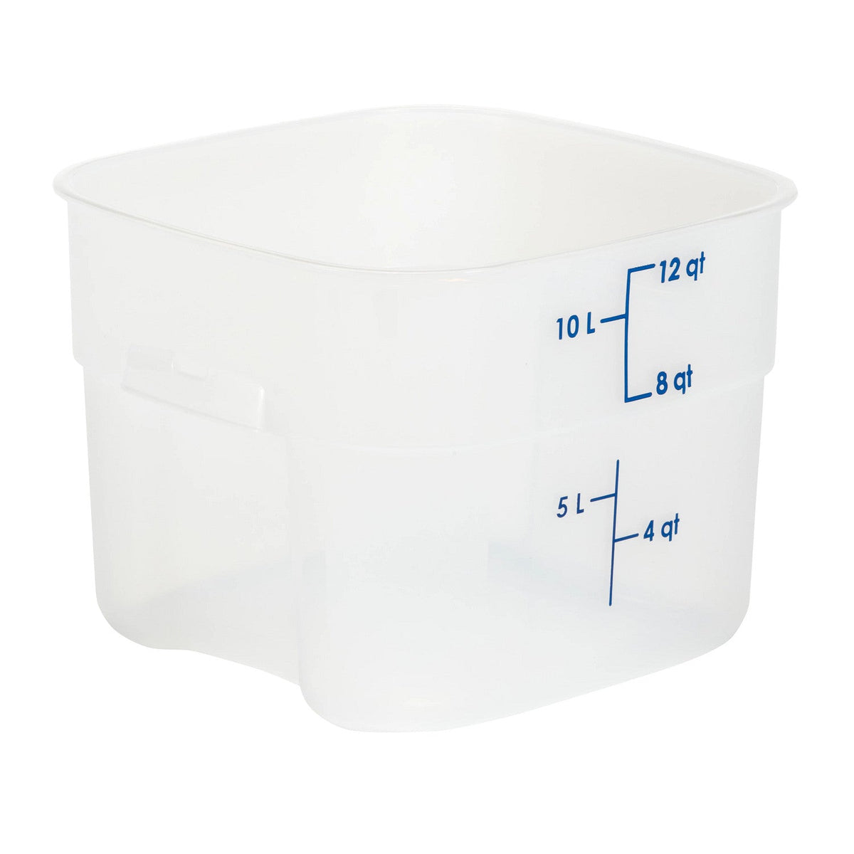 Cambro 12SFSPROPP190 FreshPro CamSquares Square Food Storage Container, 12 qt., Translucent - Translucent