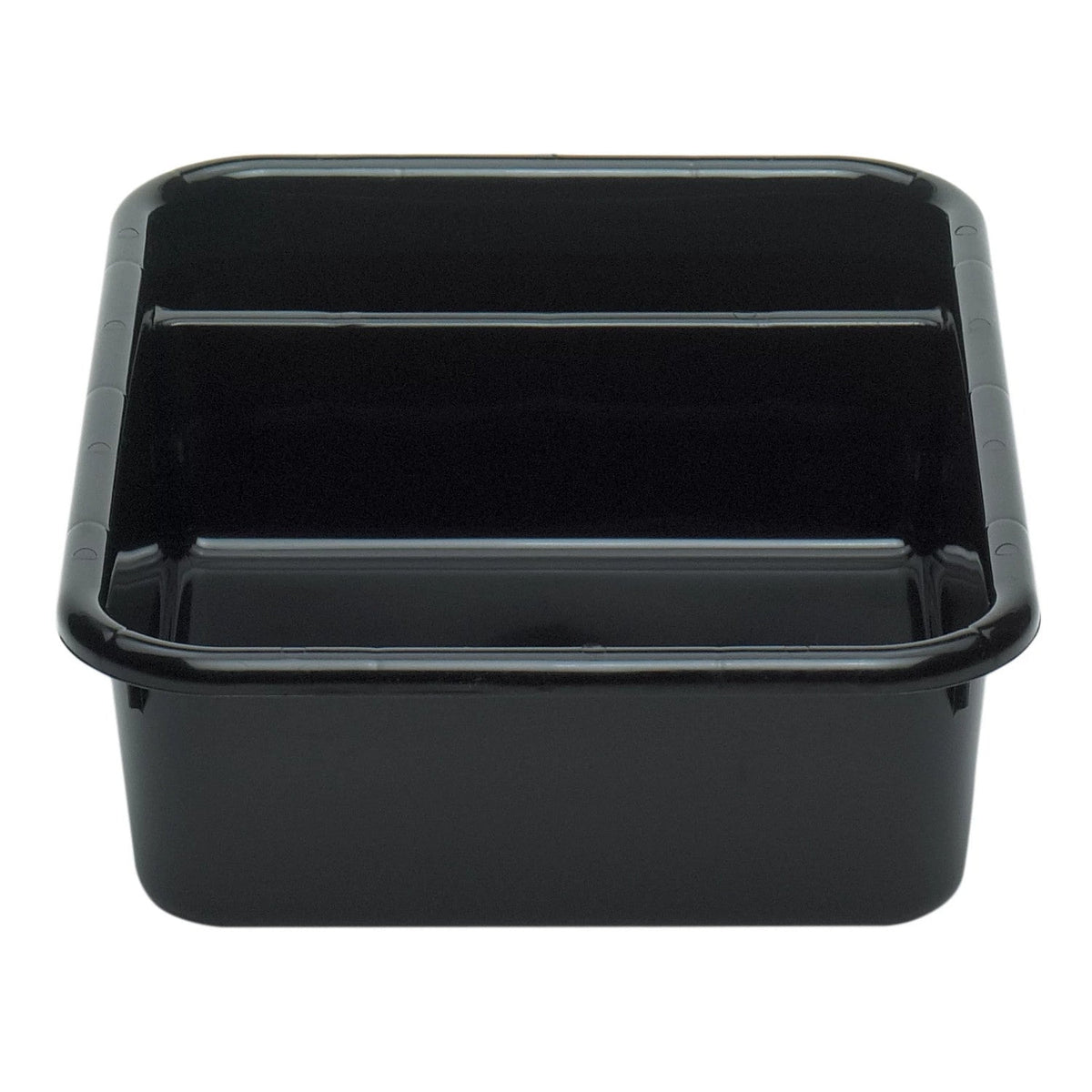 Cambro 1621CBP110 Poly Cambox Two Compartment Bus Box, 15 5/8" x 20 1/2" x 4 7/8" - Black