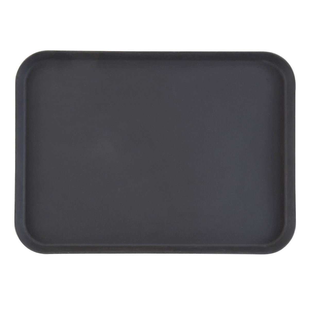 Cambro 1622CT110 Camtread Rectangular Non-Skid Serving Tray, 22" x 16" - Black